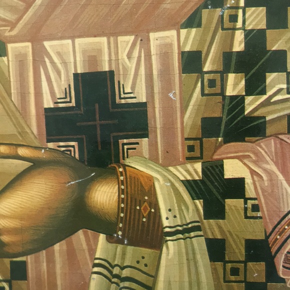 Vintage Greek Orthodox Icon - Saint Athanasius of Alexandria, Solid Wood Plaque - Picture 10 of 10